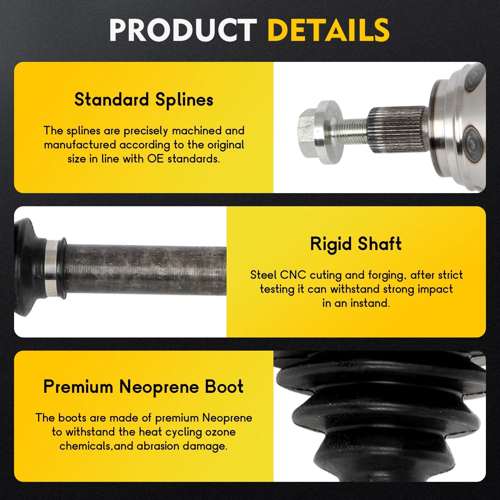 CV Axle Shaft Assembly for Volkswagen Jetta (2005–2015)