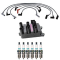 Ignition Coil & Denso 6 Iridium TT Spark Plugs Wire Set for E-150