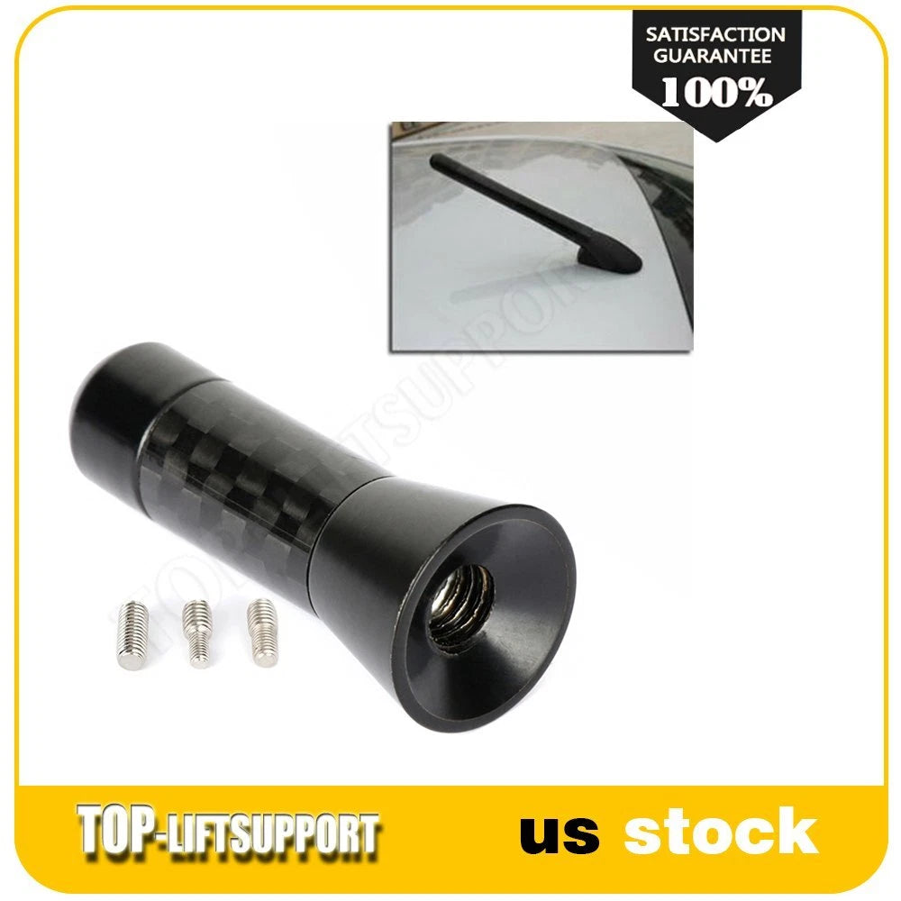 Stubby Black Carbon Fiber Radio Antenna for Car
