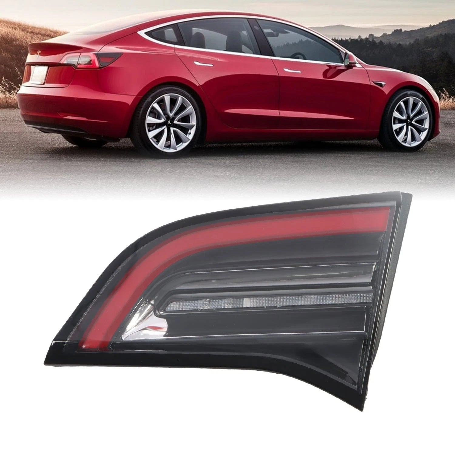 Passenger Inner Tail Light Brake Lamp Right for Tesla Model 3/Y (2021–2023) 4PIN