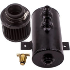 Oil Catch Can with Chrome Breather Filter for Universal Applications (0.75L)