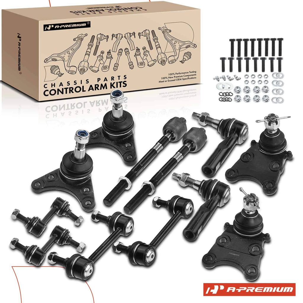 Set of 12 Sway Bar & Tie Rod Ends for Chevy Colorado GMC Isuzu