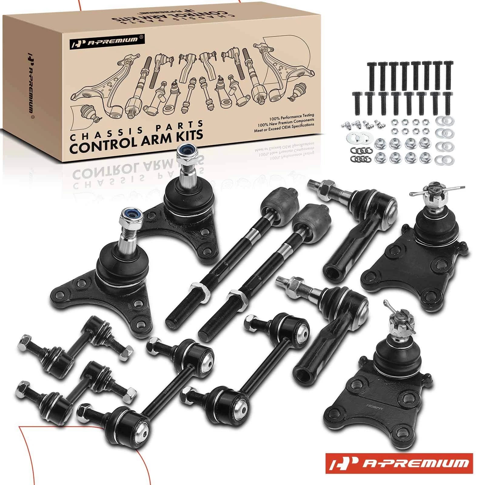 Set of 12 Sway Bar & Tie Rod Ends for Chevy Colorado GMC Isuzu