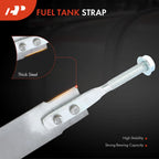 2X Steel Fuel Tank Straps for Chevrolet P20 P30 (1979–1981)