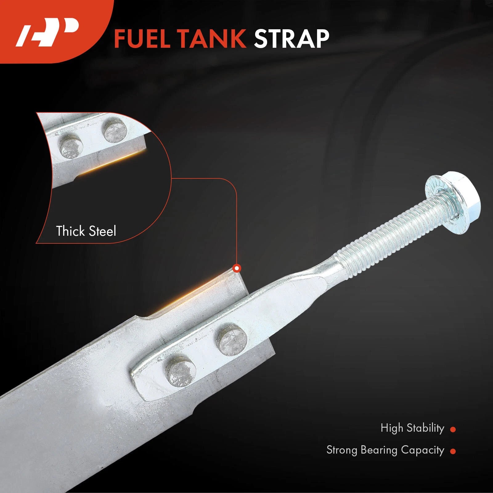 2X Steel Fuel Tank Straps for Chevrolet P20 P30 (1979–1981)