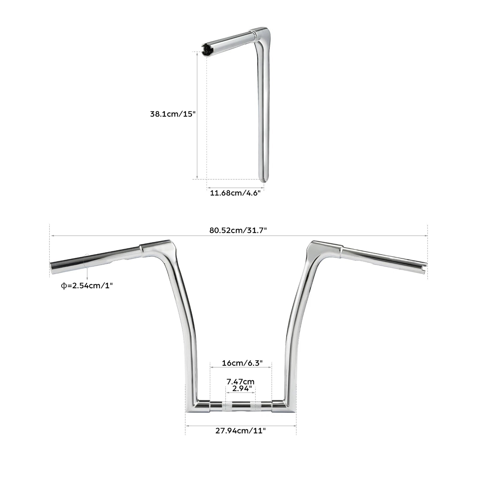 15" Rise Ape Hanger Handlebar for Harley Softail Street Bob Low Rider (2018–2025)