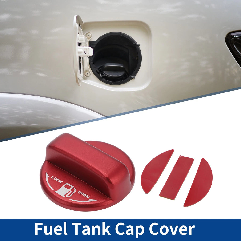 Metal Gas Fuel Tank Cap Cover Trim Sticker Red for Toyota Hiace (2005–2023)