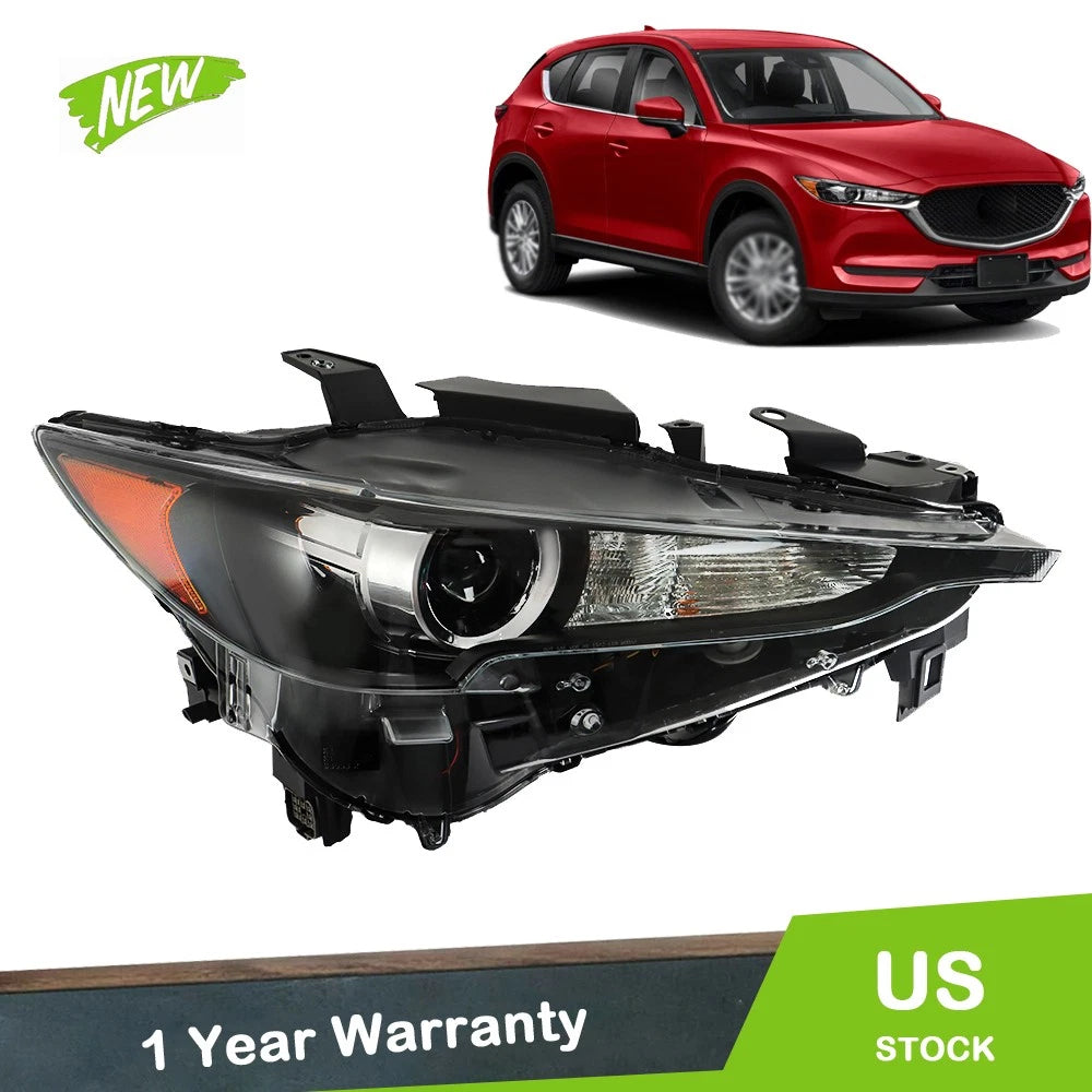 Replacement Headlight for Mazda CX-5 (2017–2021) Right Passenger Black LED