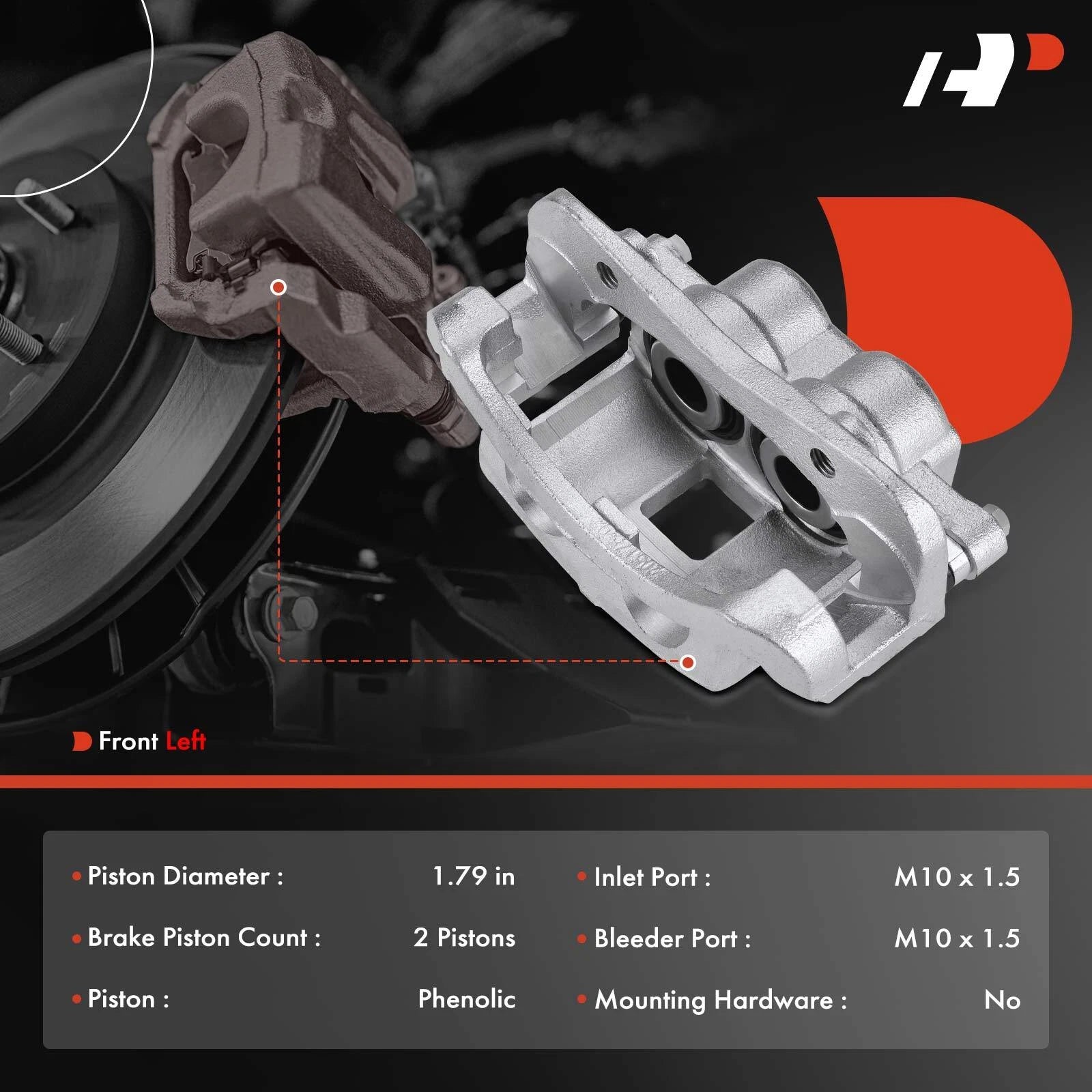 Front Left Brake Caliper for Chevrolet Colorado GMC Canyon (2004–2008)