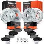 Front Drilled Brake Rotors & Ceramic Pads for Subaru Impreza (1993–1996)