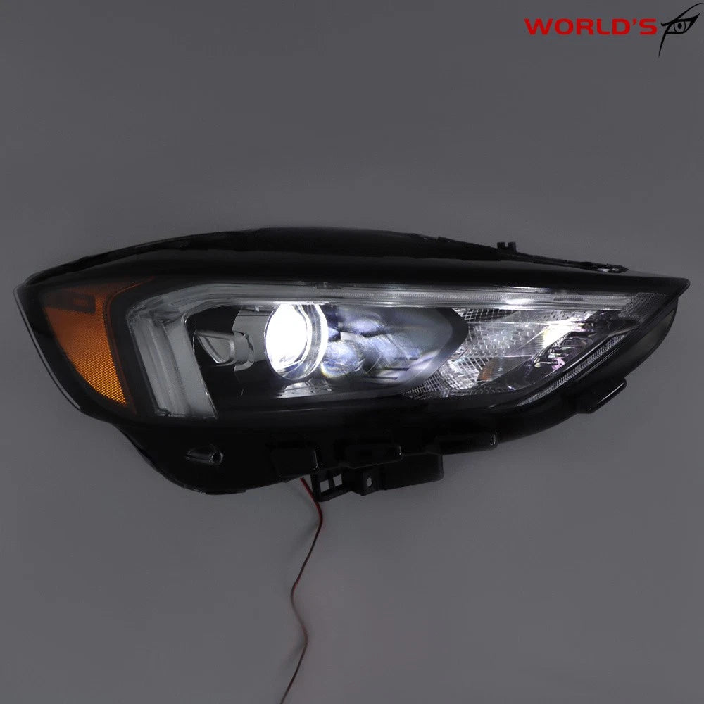 Set of 2 LED Headlights for Ford Edge (2019–2023) Black Housing