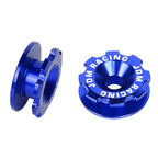 Set of 4 Aluminum Blue Bumper Quick Release Fasteners for