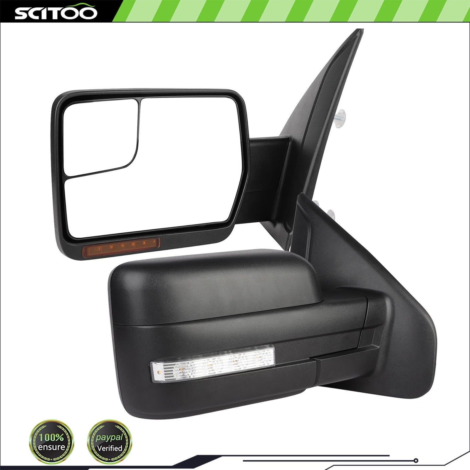 Power Heated Puddle Signal Tow Mirrors Pair for Ford