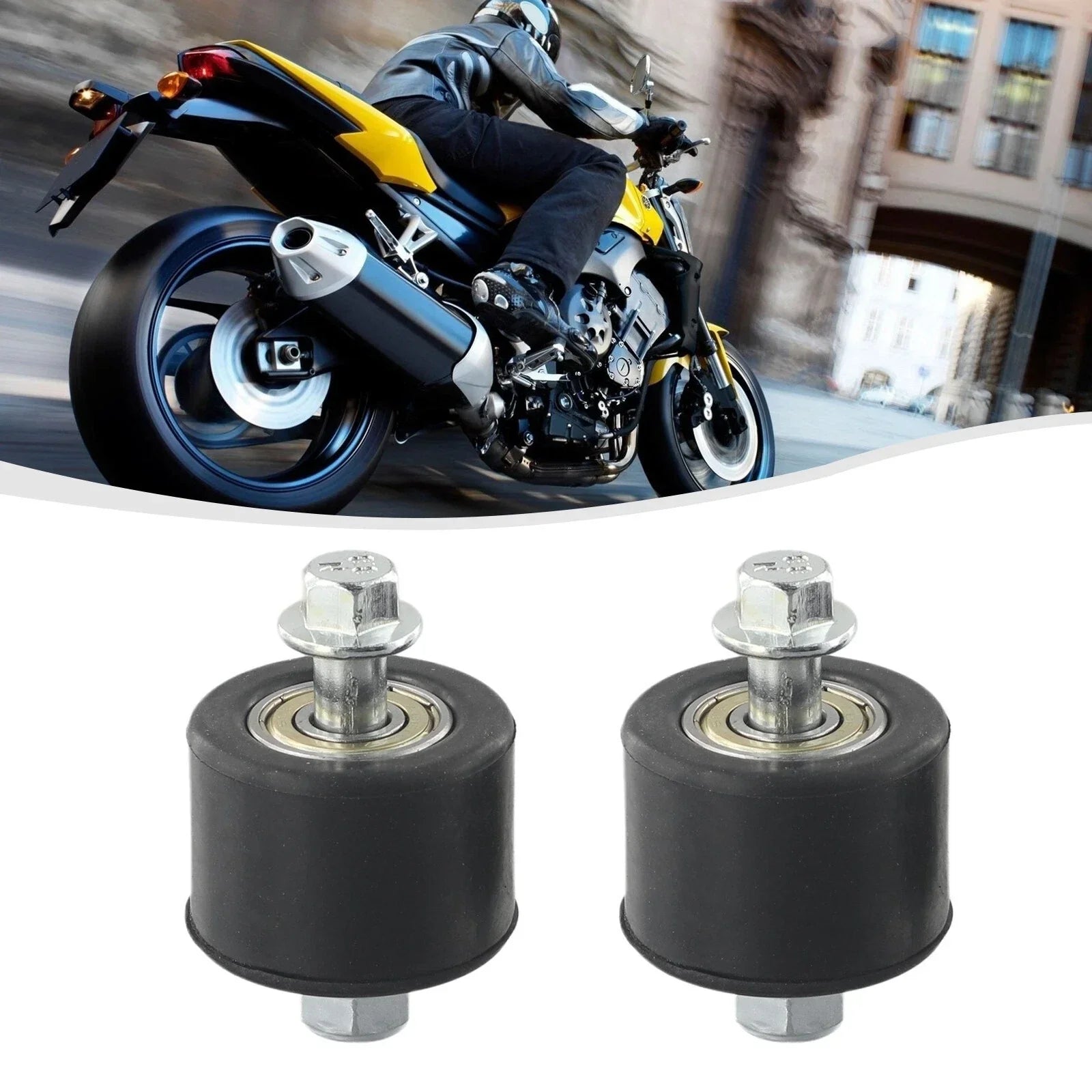 2x 8mm Motorcycle Chain Roller for Raptor YFM350 Upper/Lower Swingarm