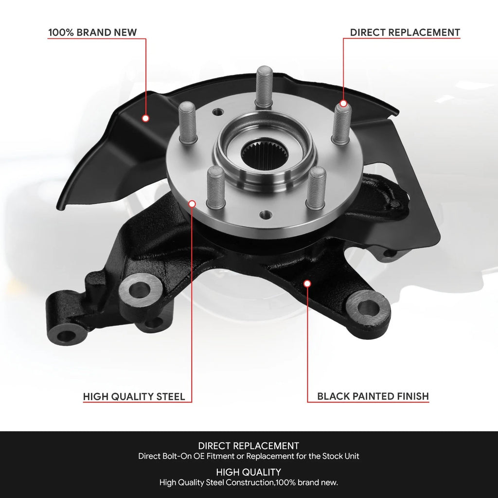Front Left Loaded Wheel Bearing Knuckle for Mazda CX-7, CX-9 (2007–2015)