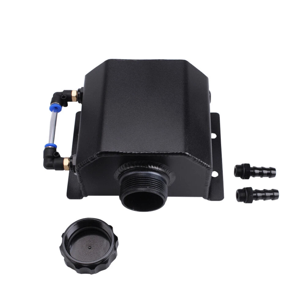Aluminum Radiator Coolant Overflow Bottle Tank + Cap for