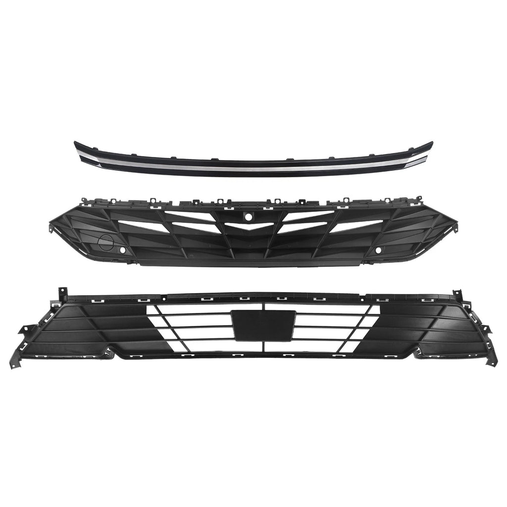 Front Grille for Hyundai Elantra (2024–2025) W/Chrome Trim, Sensor Hole, Camera Hole