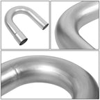 8Pcs 3.0" OD Mild Steel Exhaust Pipe Tubing Kit for Custom Applications