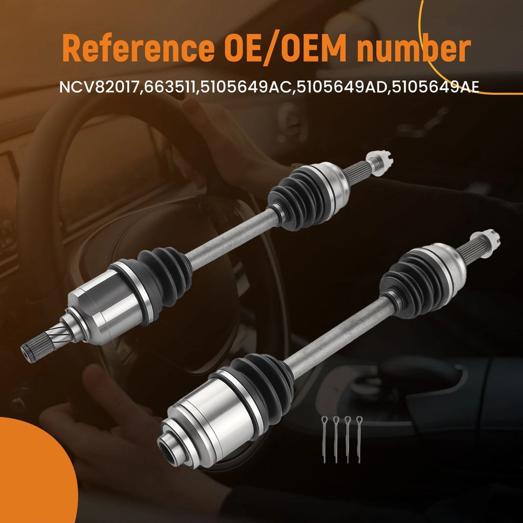 Pair Front CV Drive Axle for Jeep Compass Patriot & Dodge Caliber (2007–2017)