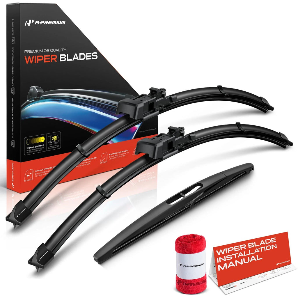 Set of 3 Windshield Wiper Blades for Benz GLK250 GLK350 (2010–2015)