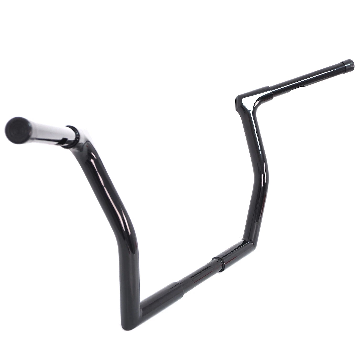 12" Black Ape Hanger Handlebar for Harley Touring 1986–2023 w/ Batwing
