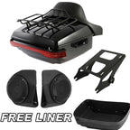 Trunk Pad Mount Rack Light Speakers for Harley Electra Glide (2014–2026)