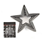 Set of 4 Star-Shaped Mousse Rings for Cookies Cakes
