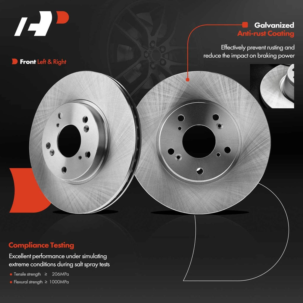 Front Rotors & Ceramic Brake Pads Set for Honda Element CR-V (2003-2011)