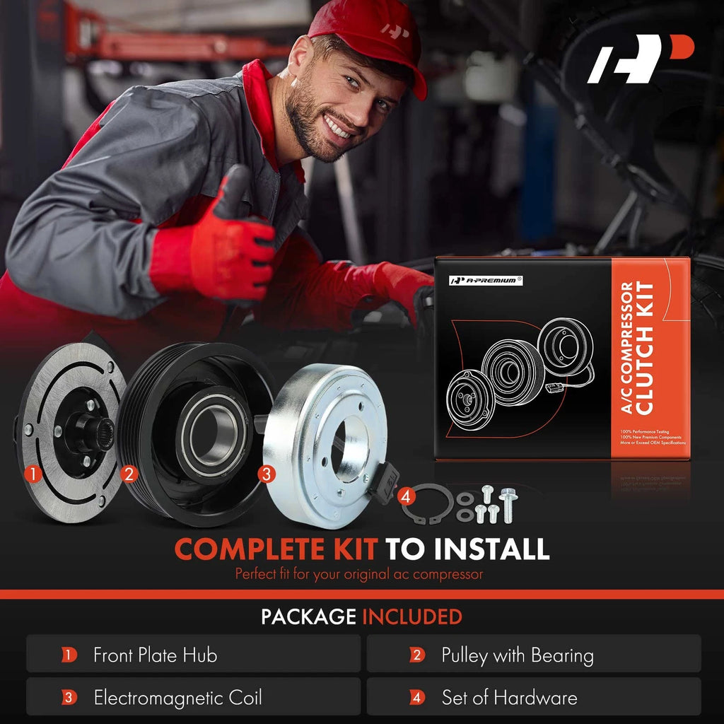 A/C Compressor Clutch Kit for Chevy City Express, Nissan NV200 (2015–2018)