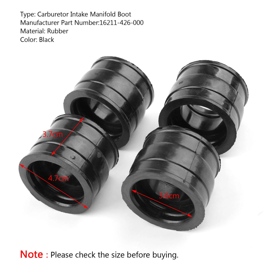 Set of 2 Carburetor Intake Boot Insulators for Honda CB650 CB650C (1979–1982)