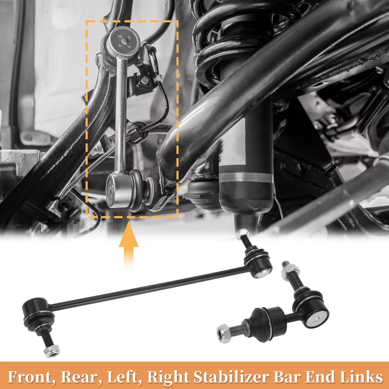 Set of 4 Stabilizer Sway Bar Link Kit for Ford Focus, C-Max 