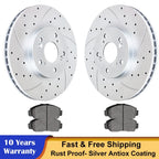 Front Drilled Brake Rotor and Ceramic Pad Kit for Honda Accord (YYYY–YYYY)
