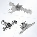 Engine Water Pump for Lexus RX350 (2007–2015) Toyota Sienna (2007–2016)