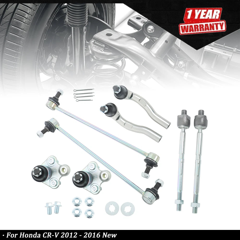 8-Piece Front Tie Rods Ball Joints Sway Bar Kit for Honda CR-V (2012â2016)