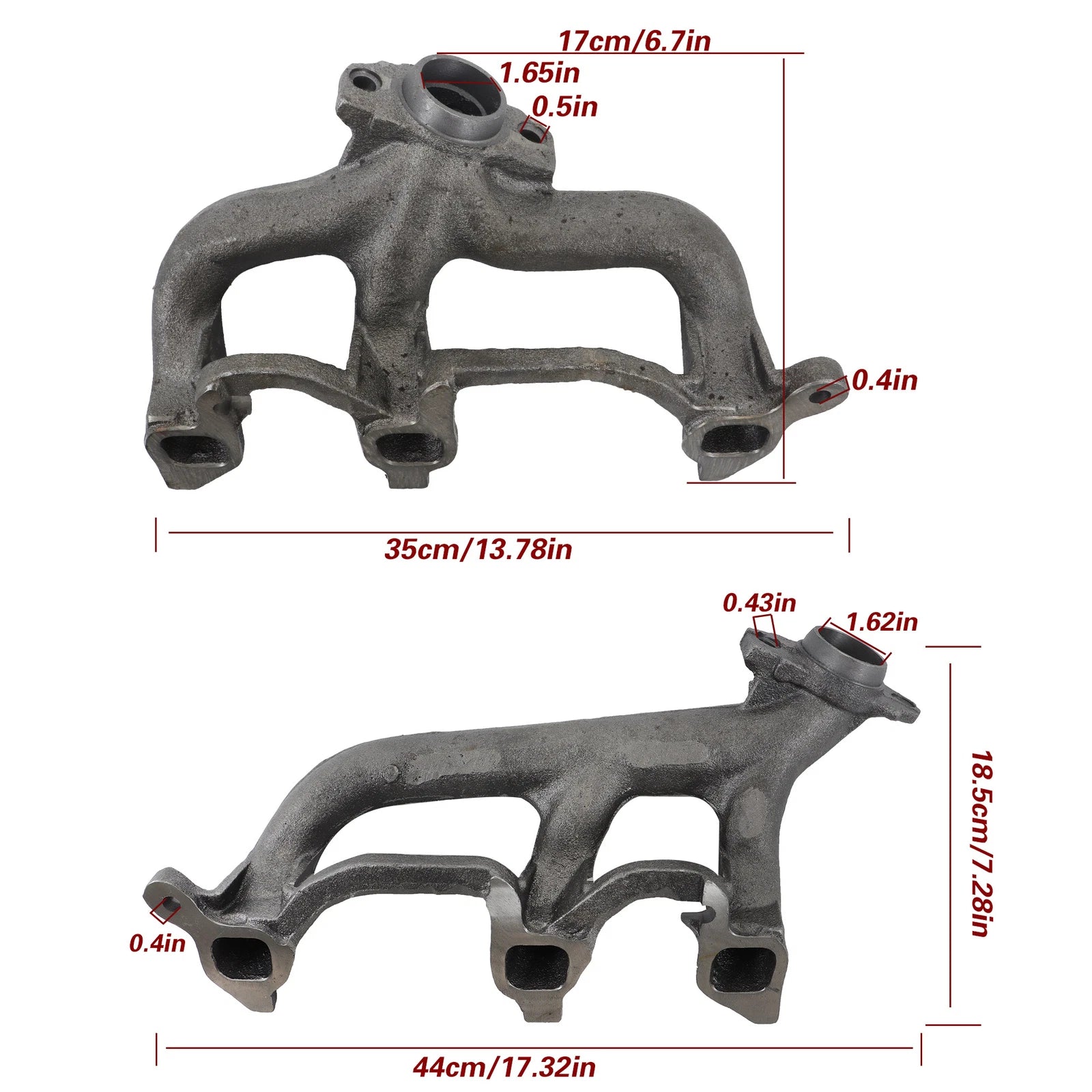 2Pcs Exhaust Manifold & Gasket for Jeep Grand Cherokee (1999–2006)