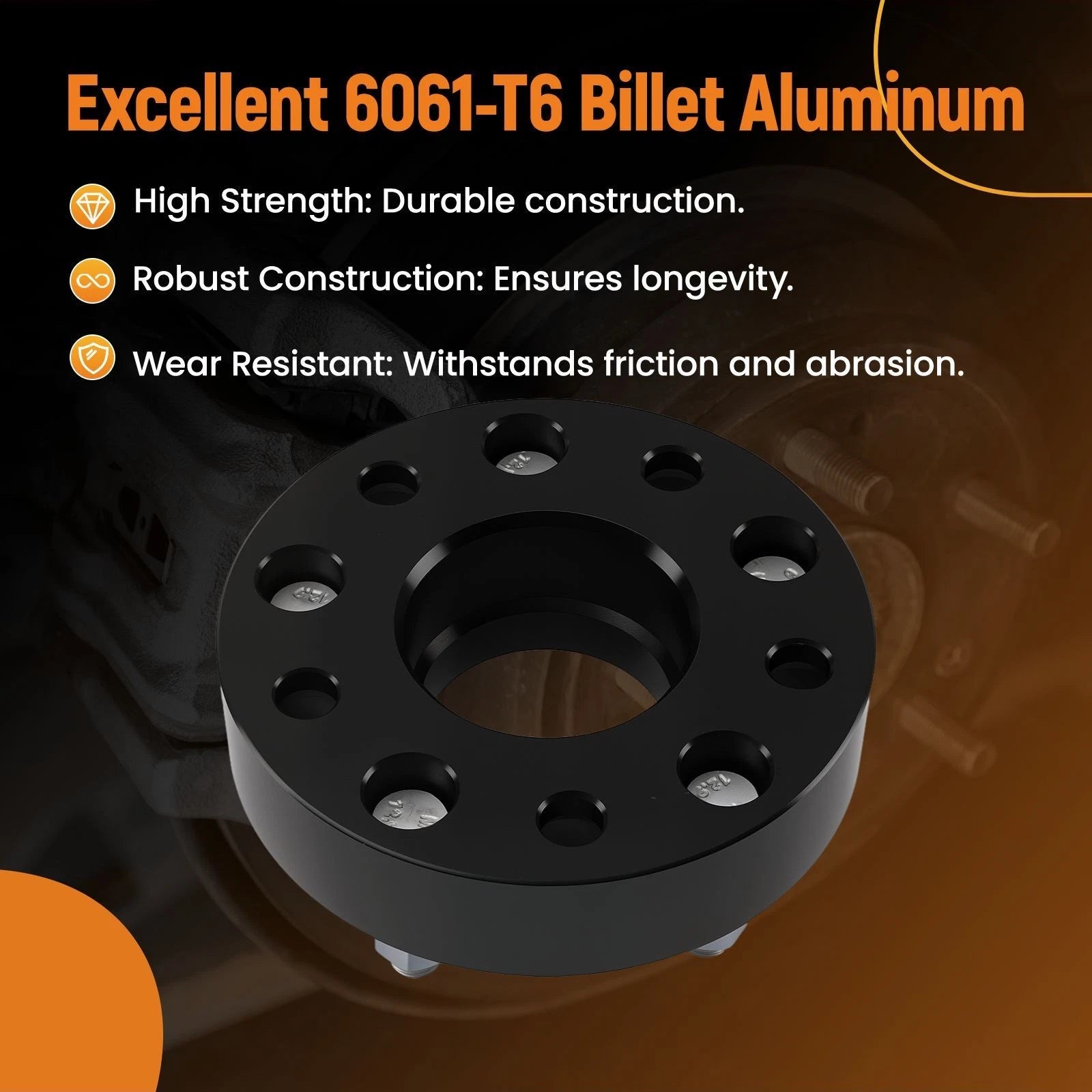 1.5 Inch Aluminum Spacers for Jeep Grand Cherokee L WK (2021–2023) 5x5 Hub