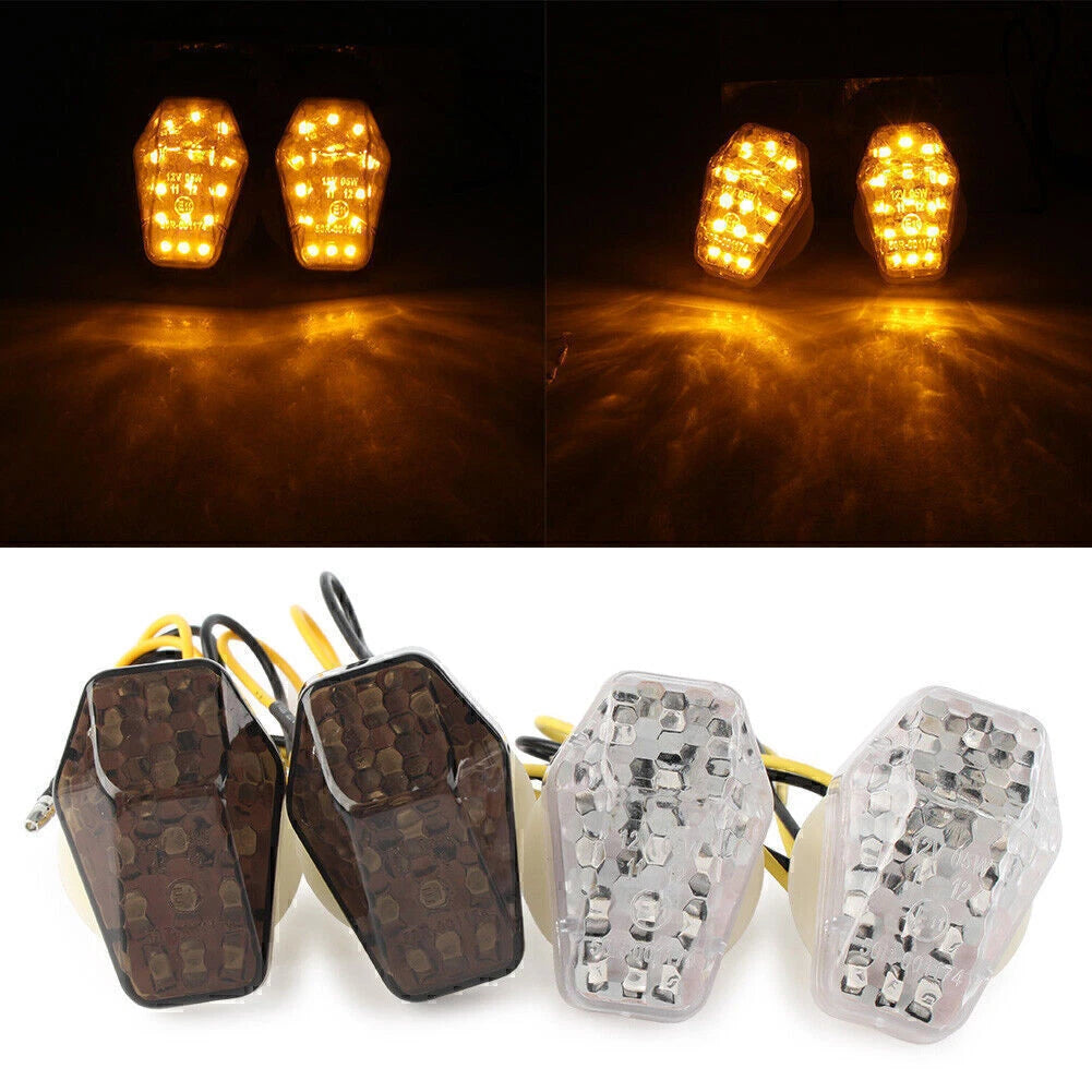 2X LED Turn Signal Indicator Lights for Suzuki GSXR600 GSXR750 GSXR1000 (E-marked)