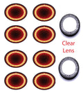 4 Inch LED Mirage Stop Turn Tail Light Set with Clear Lens for Jeep (2007–2016)