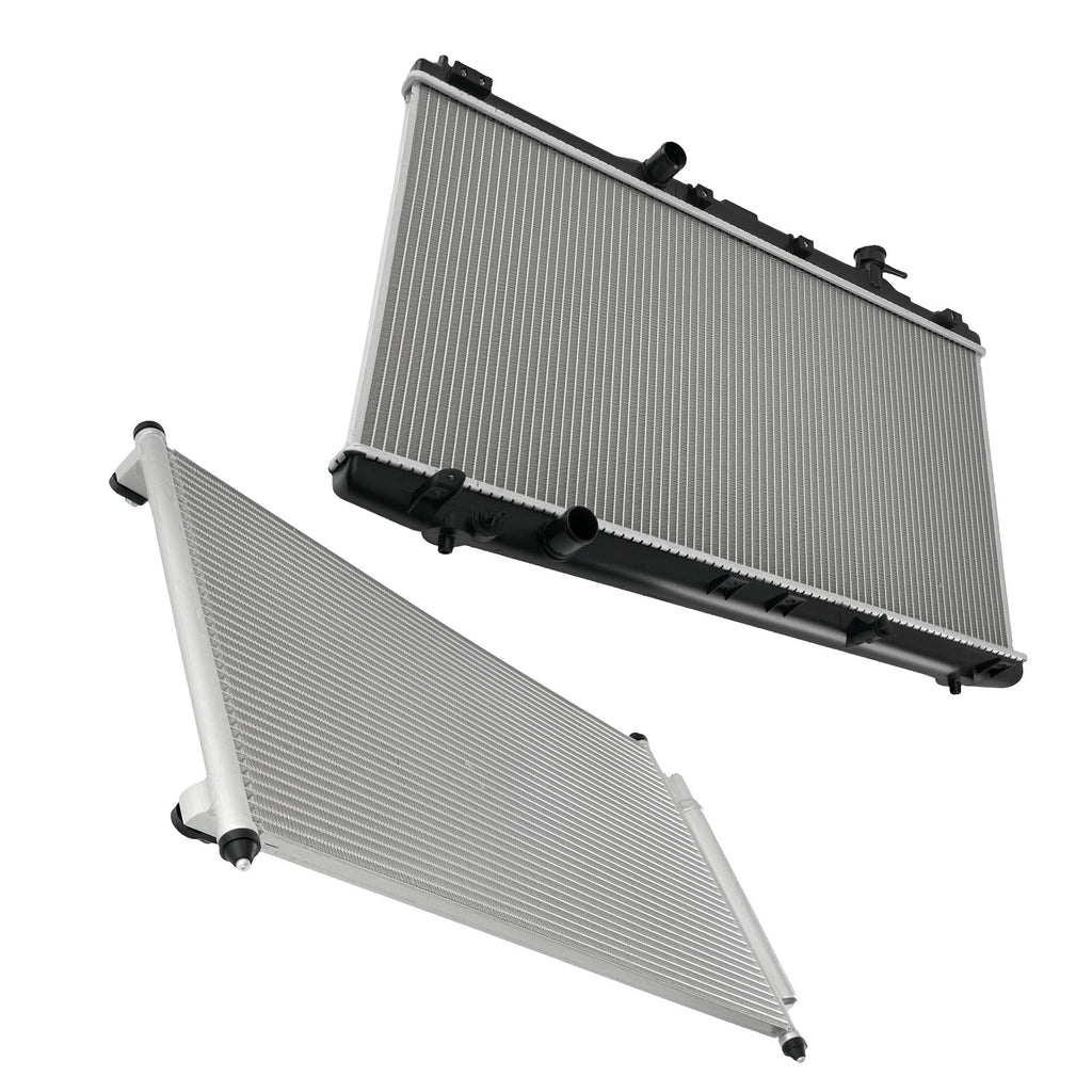 Aluminum Radiator & AC Condenser for Honda Accord 2.4L (2013–2017) 19010-5A2-A01