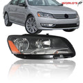 Passenger Side Halogen Headlight for Volkswagen Passat (2012–2015)