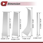 Set of 8 Door Pillar Window Trim for Ford Everest (2023–2024) Silver Tone
