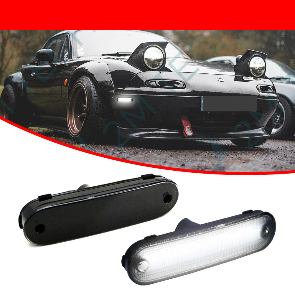2X Smoke LED Side Marker Lights for Mazda MX-5 Miata (1990–2005)