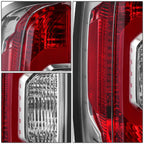 Driver Left Side Taillight for GMC Canyon (2015–2022) OE Chrome Housing Red Lens