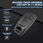Carbon Fiber Texture Keyless Smart Key Fob Case for Audi A4-A5 S5 (2017-2019)