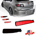 2X Smoked Lens Red LED Rear Side Marker Lights for Mazda 3 (2004–2008)