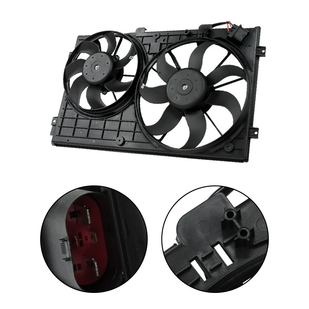Radiator Cooling Fan Assembly for Volkswagen Beetle Golf Jetta Rabbit (2005–2010)