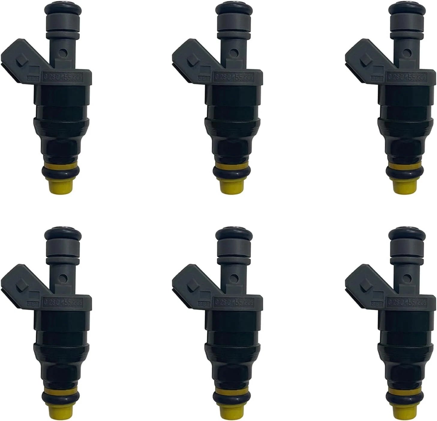 6PCS Fuel Injectors 0280155209 for Mercedes-Benz C280 (1994–1997)