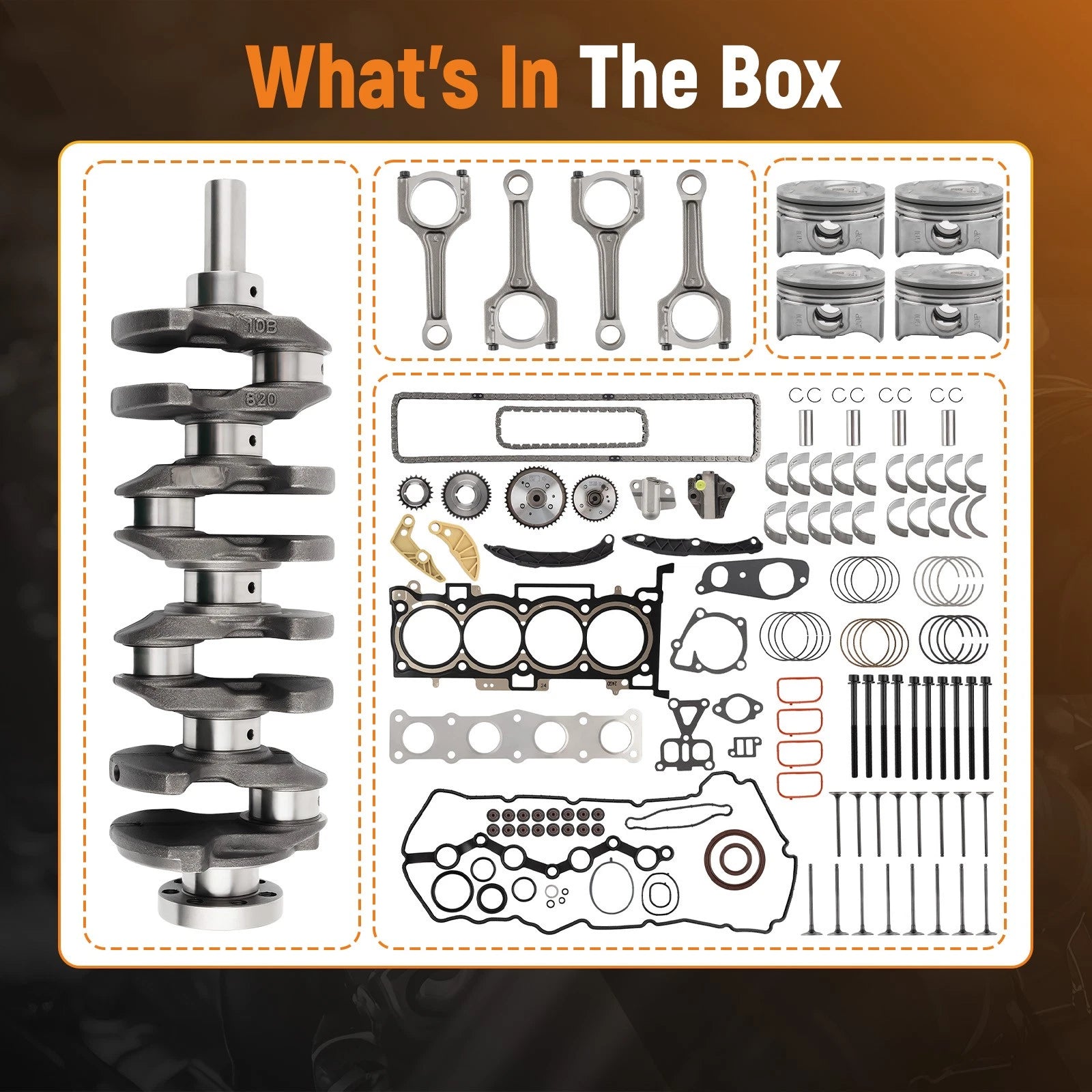 Engine Rebuild Piston Gasket Timing Kit for Hyundai Kia