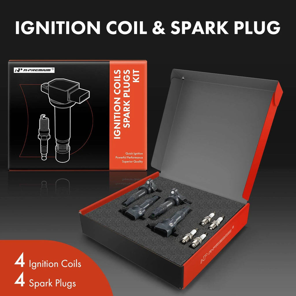 4x Ignition Coil & Iridium Platinum Spark Plug for Toyota Camry (2018–2021)