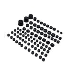 87pc Black Bolt Cap Dress for Harley Softail (2000–2006)